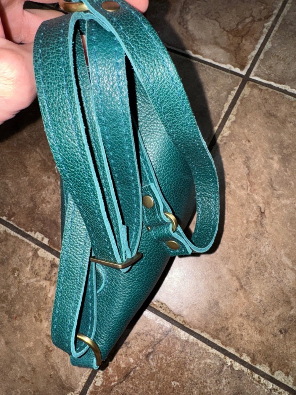 Portland Leather Goods Koala Sling Crossbody Small SEAGLASS - Picture 11 of 13